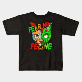 Fear No Feline Zombie Kids T-Shirt